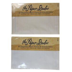 Paper Studio Translucent Vellum Envelopes 2 Pkgs A9 5.75x8.75 Cards Invites NEW